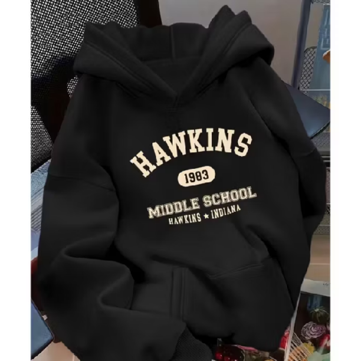 Moletom Unissex Canguru Hawkins 1983 Middle Modelo Estilo Americano Confortável — Shopee